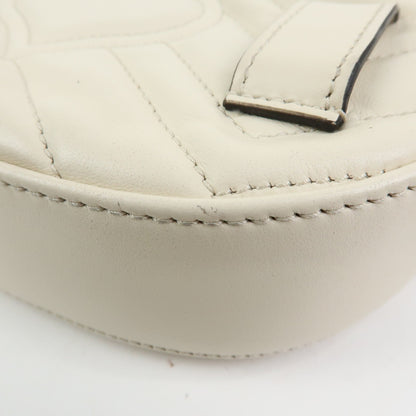 Gucci GG Marmont Belt Embellished Matelasse Leather, Beige, Leather, Handbag