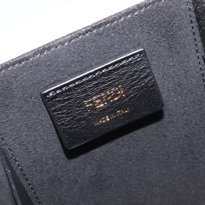 Fendi Logo Vertical Box Leather, Pink, Leather, Crossbody Bag