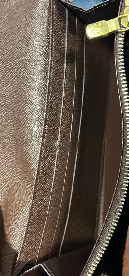 Louis Vuitton Sarah Wallet NM Damier, Brown, Canvas, Wallet