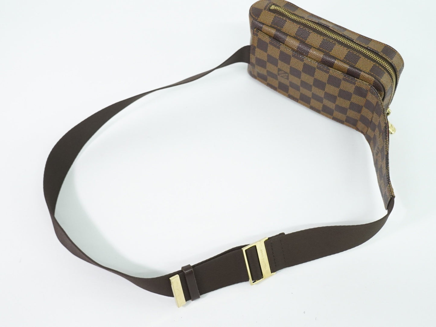 Louis Vuitton Geronimos Damier, Brown, Canvas, Clutch