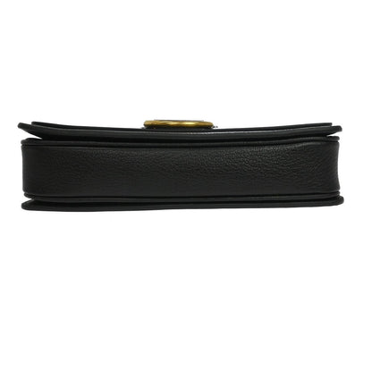 Burberry D-ring Leather, Black, Leather, Shoulder Bag