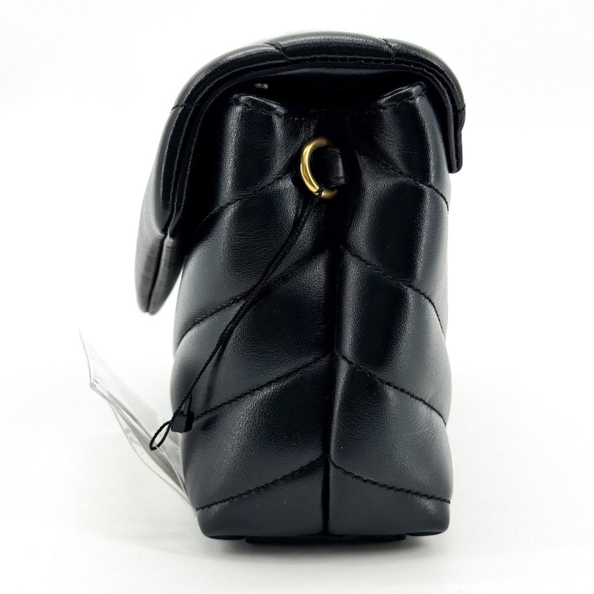 Saint Laurent Loulou Matelasse Chevron Leather, Black, Leather, Shoulder Bag