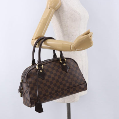 Louis Vuitton Duomo Boston Damier Ebene, Brown, Canvas, Handbag