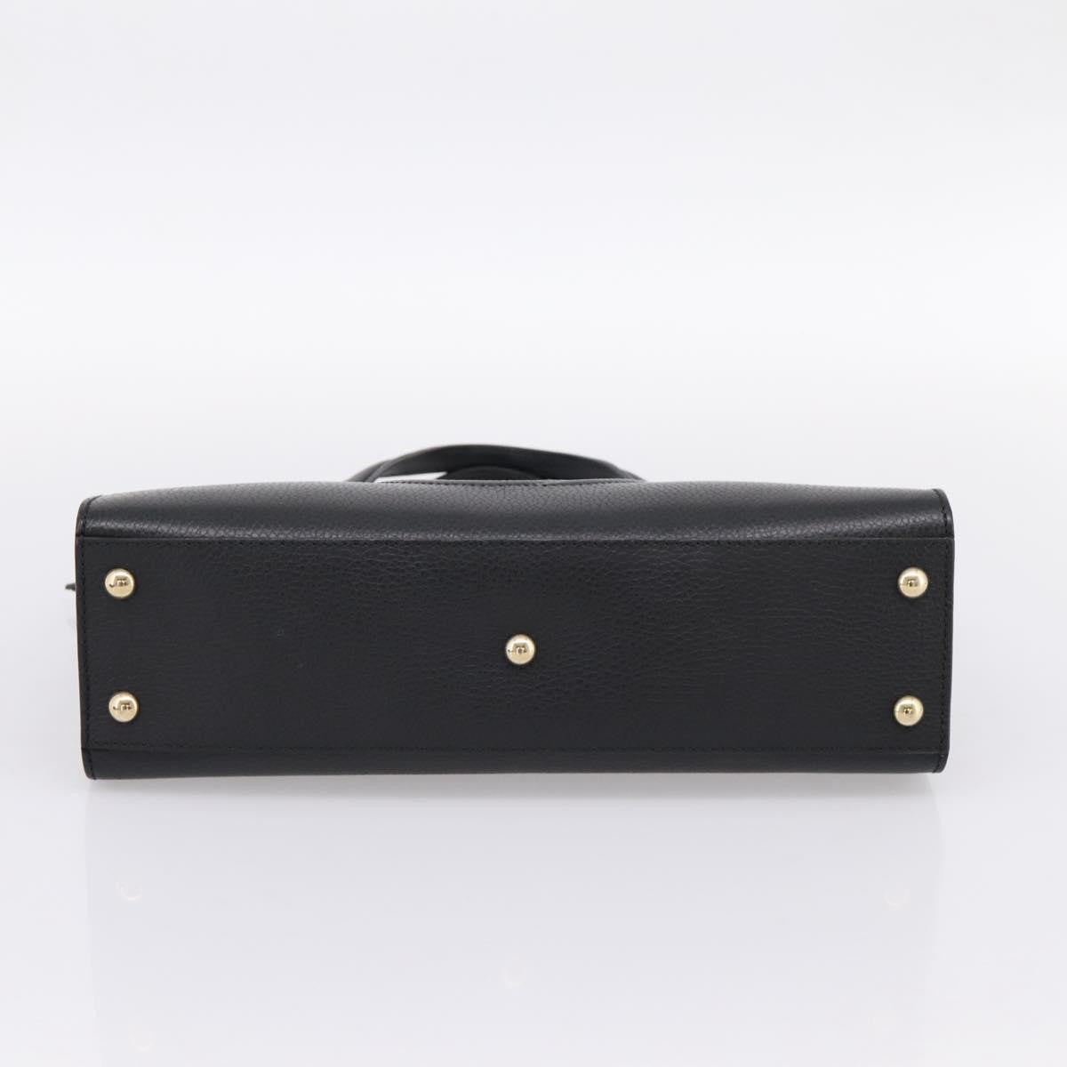 Gucci Soho Convertible Top Handle Satchel Leather, Black, Leather, Handbag