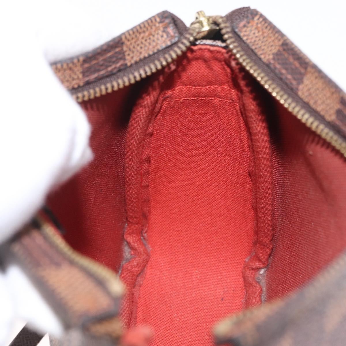 Louis Vuitton Trousse Make Up Damier, Brown, Canvas, Clutch