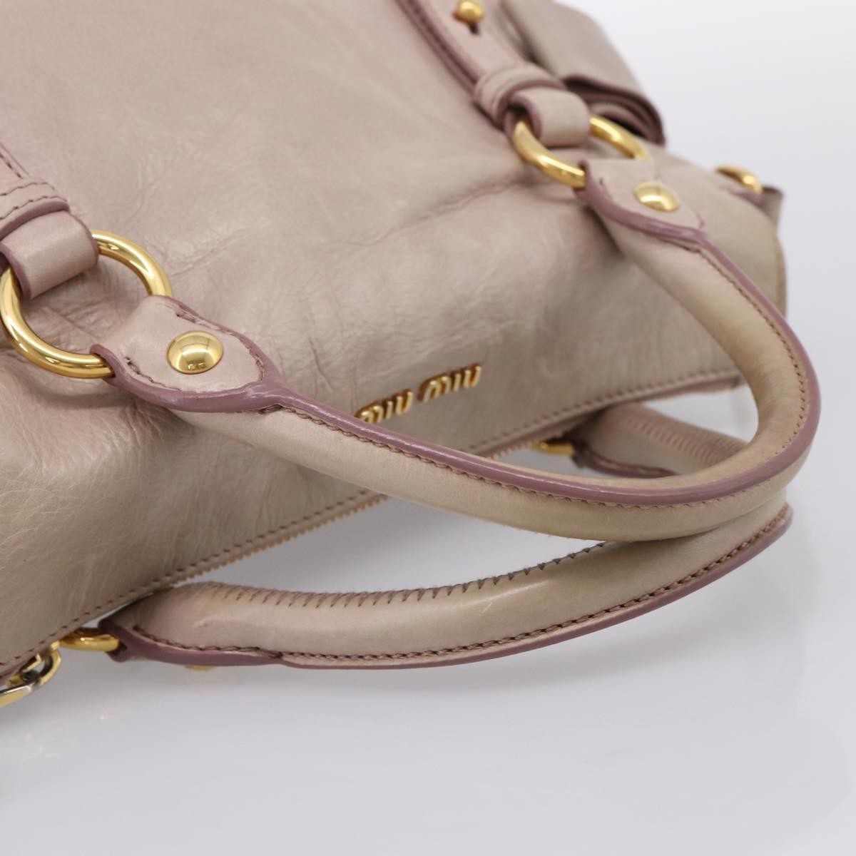 Miu Miu Vitello Lux Leather, Pink, Leather, Handbag