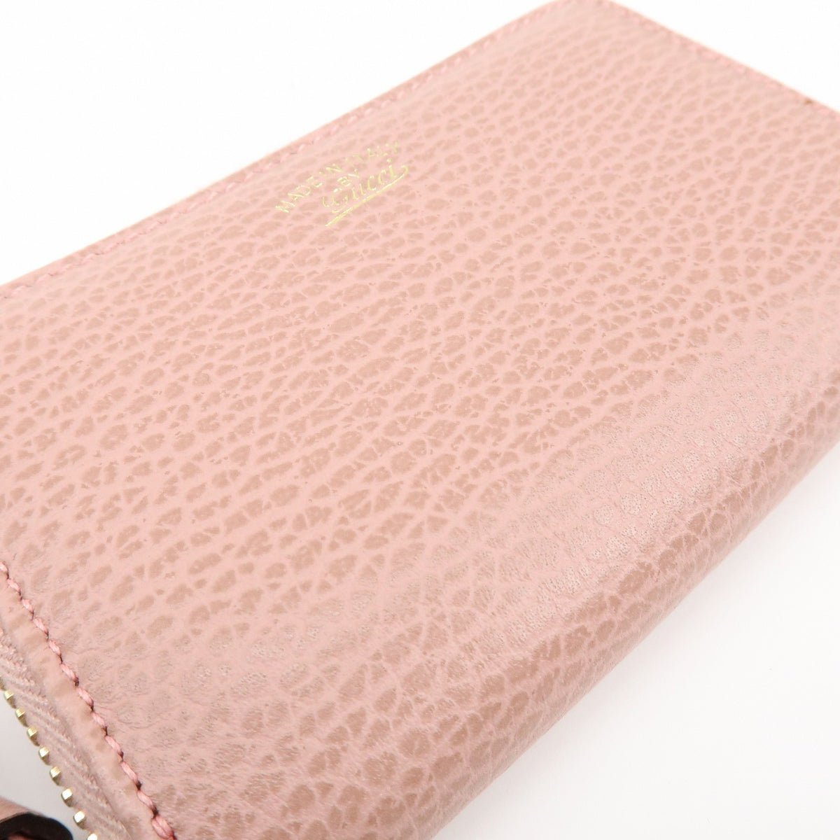 Gucci Swing Zip Around Leather, Pink, Leather, Wallet