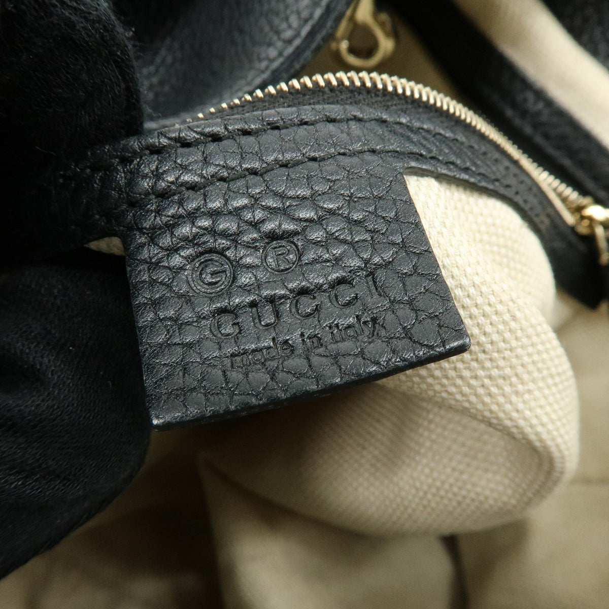 Gucci Soho Chain Strap Leather, Black, Leather, Shoulder Bag