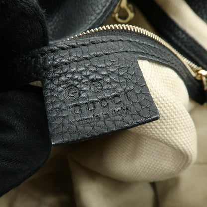 Gucci Soho Chain Strap Leather, Black, Leather, Shoulder Bag