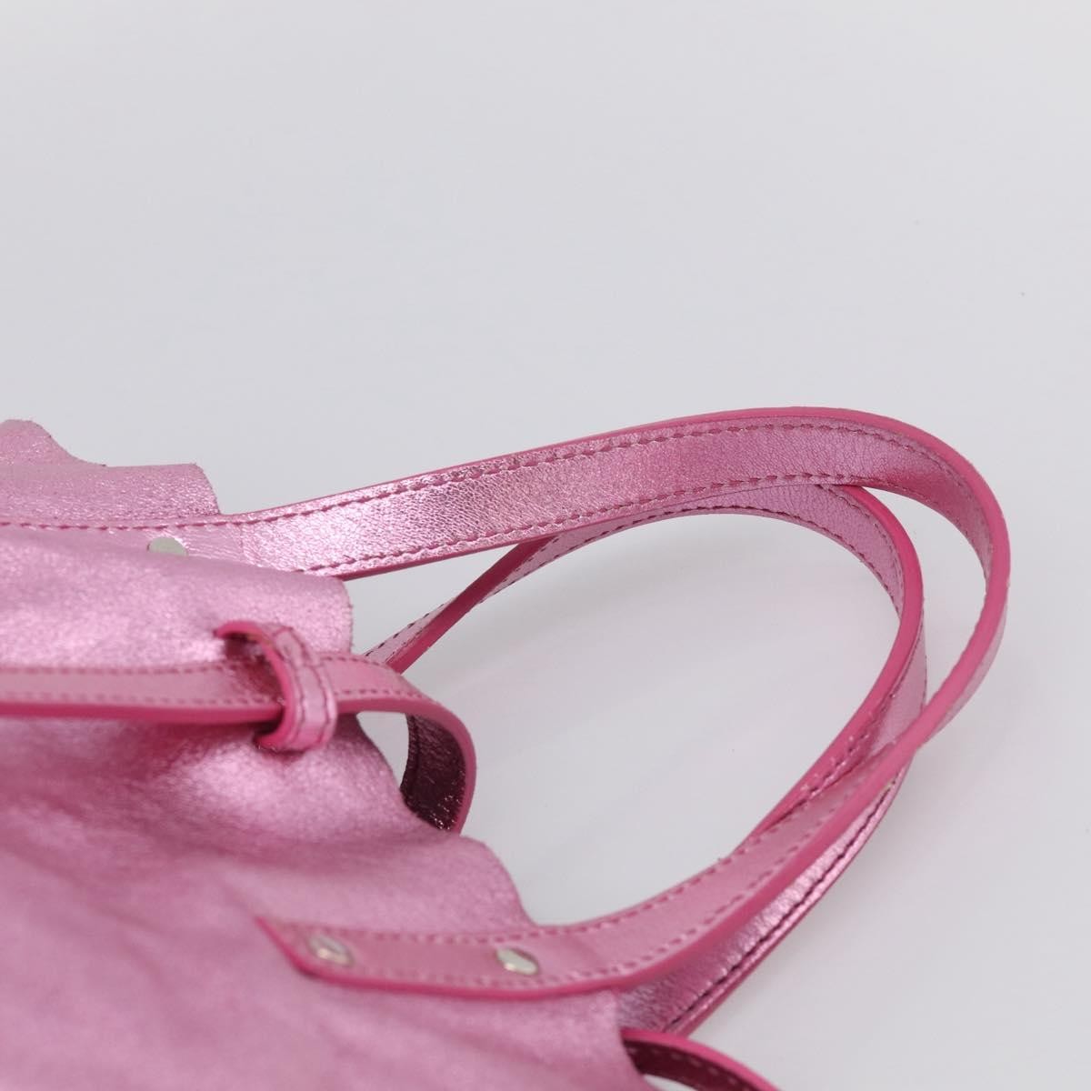 Tiffany & Co. Vintage Leather, Pink, Stainless Steel, Shoulder Bag