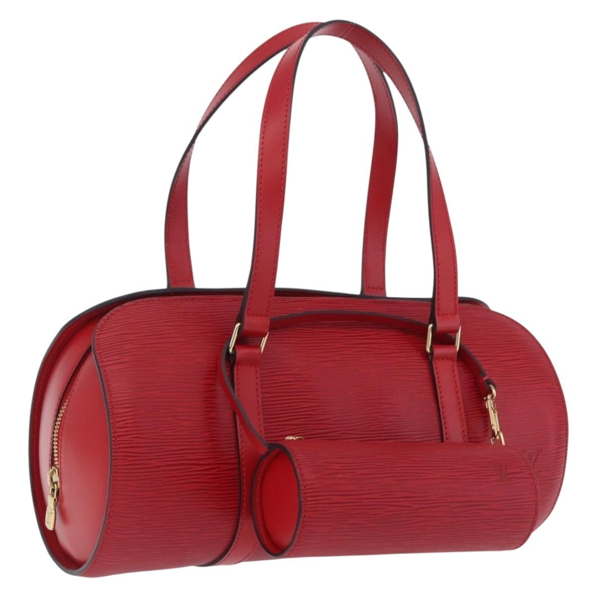 Louis Vuitton Soufflot Epi Leather, Red, Leather, Tote Bag