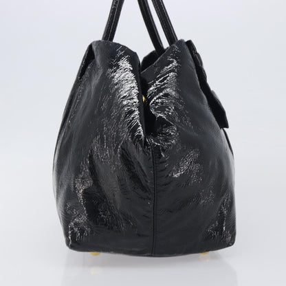 Prada Bow Top handle Patent leather, Black, Patent Leather, Handbag