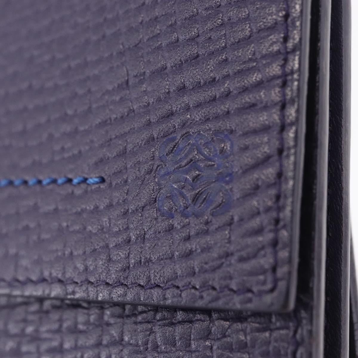 Loewe Anagram Trifold Flap Leather, Purple, Leather, Wallet