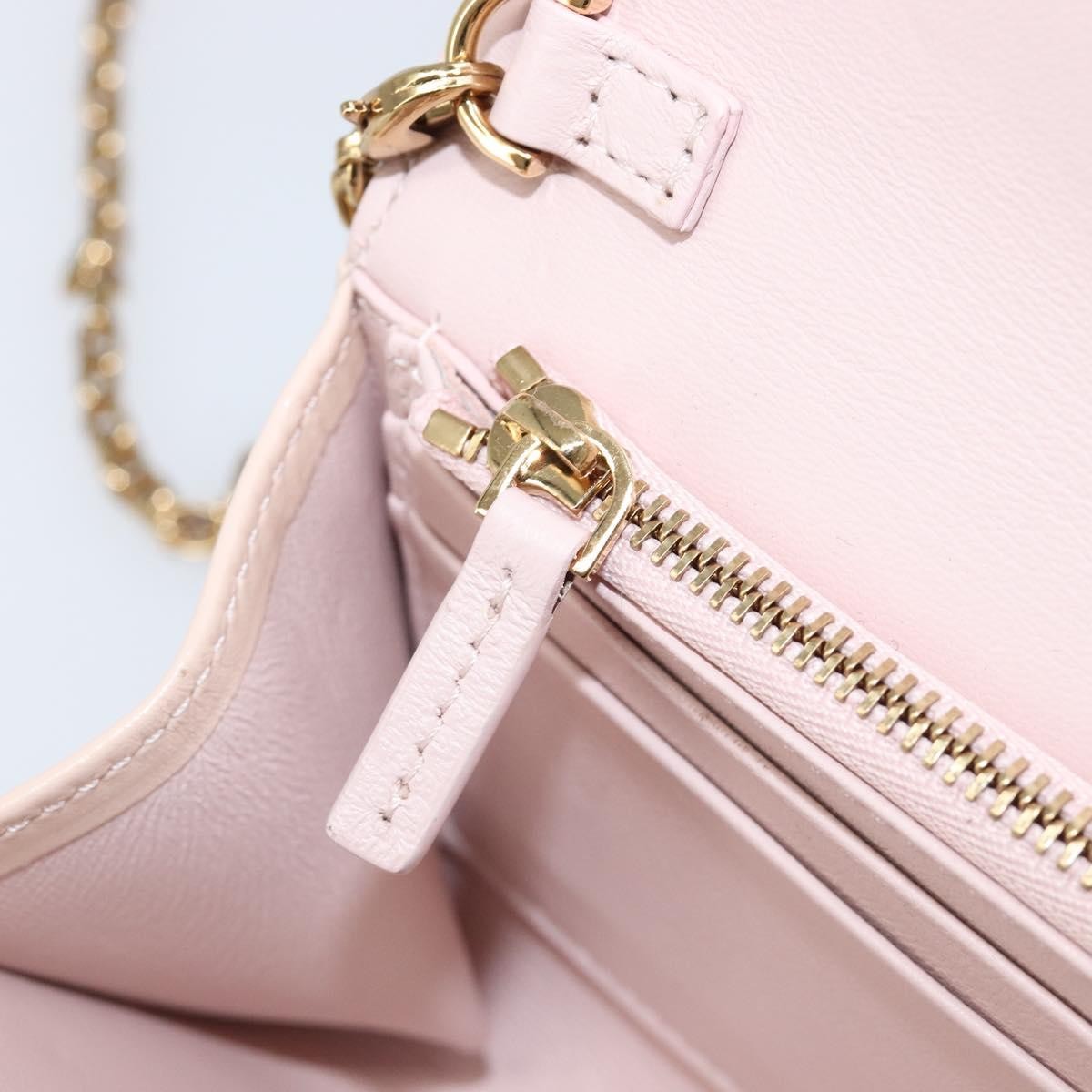 Versace Greca Goddess Convertible Clutch Leather, Pink, Leather, Shoulder Bag