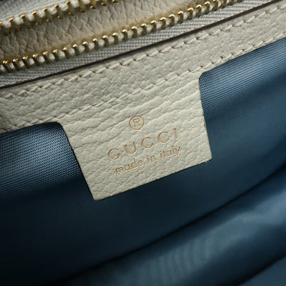 Gucci Sylvie Printed Leather, Beige, Leather, Shoulder Bag