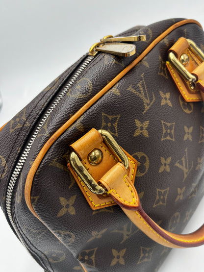 Louis Vuitton Manhattan Handbag Monogram Canvas, BROWN, CANVAS, Handbag