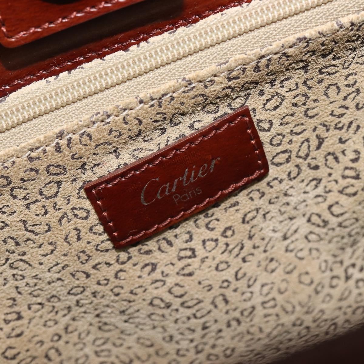 Cartier Panthère Patent Leather, Brown, Patent Leather, Tote Bag