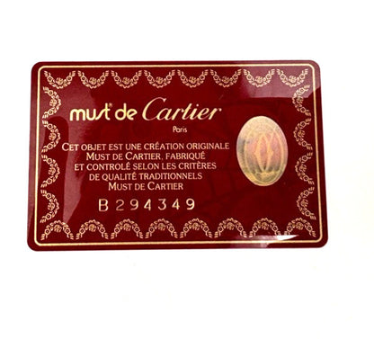 Cartier Must de cartier Leather, Burgundy, Leather, Shoulder Bag