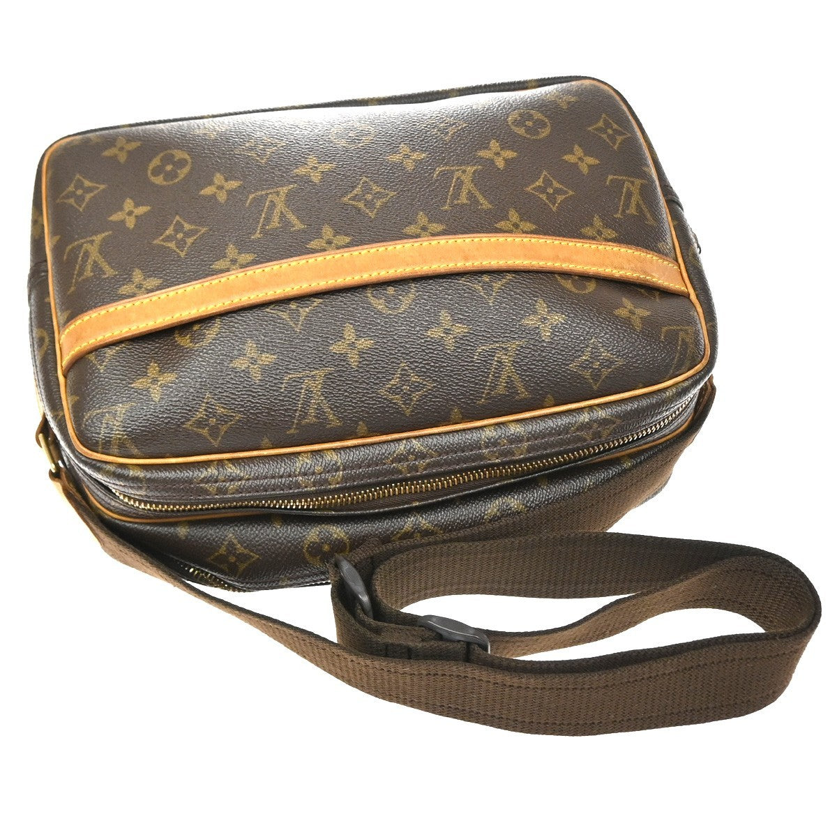 Louis Vuitton Reporter Monogram, Brown, Canvas, Shoulder Bag