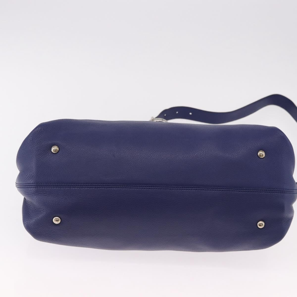 Salvatore Ferragamo Sofia Satchel Leather, Blue, Leather, Handbag