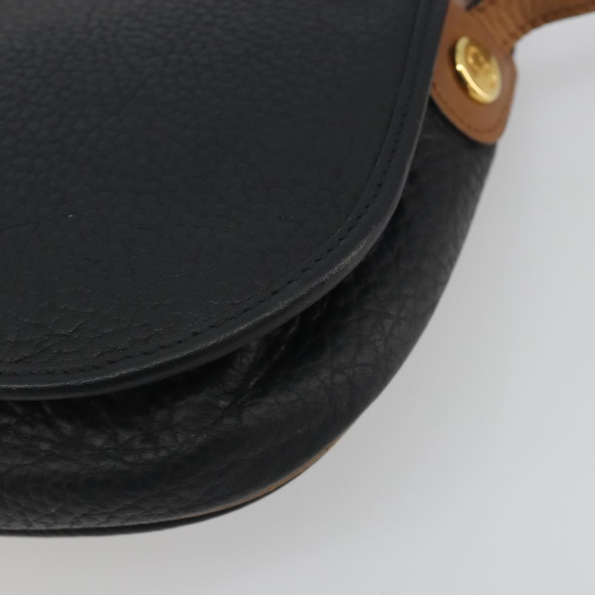Christian Dior Vintage CD Flap Leather, Black, Leather, Shoulder Bag