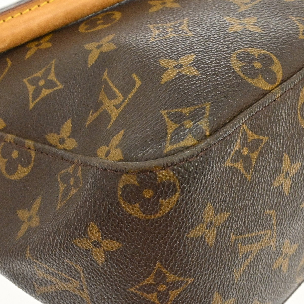 Louis Vuitton Looping Monogram Canvas, Brown, Canvas, Handbag