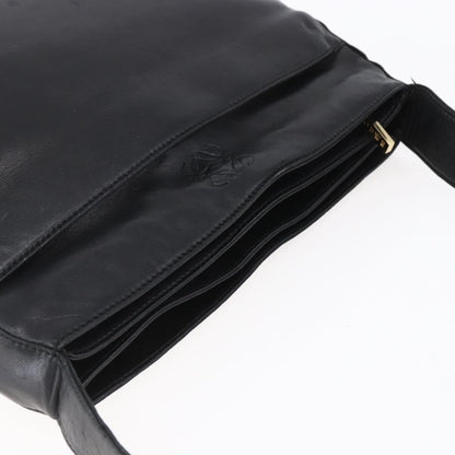Loewe Anagram Leather, Black, Leather, Shoulder Bag
