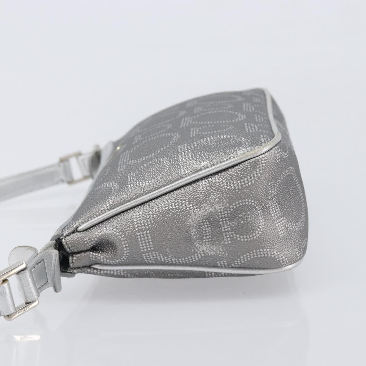 Salvatore Ferragamo Gancini Leather, Silver, Leather, Crossbody Bag
