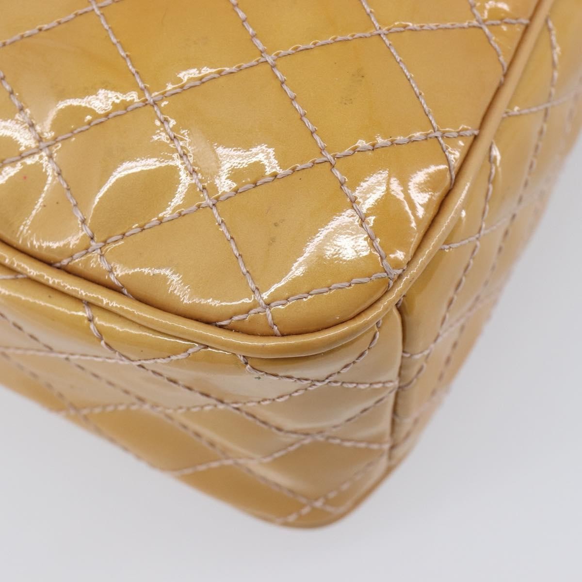 Salvatore Ferragamo Vala Patent Leather, Beige, Patent Leather, Shoulder Bag
