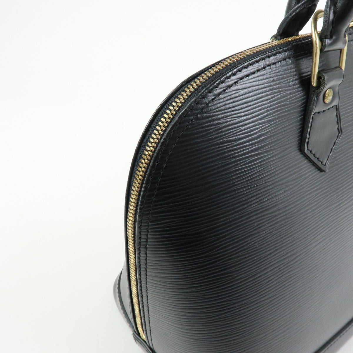 Louis Vuitton Alma Epi Leather, Black, Leather, Handbag