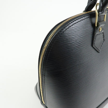 Louis Vuitton Alma Epi Leather, Black, Leather, Handbag