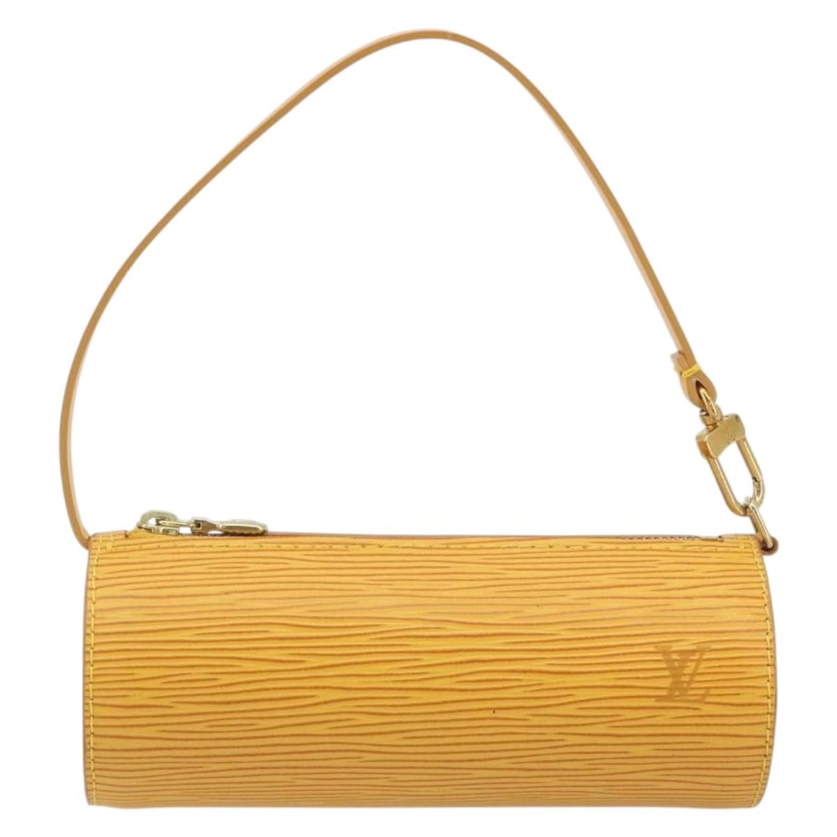 Louis Vuitton Soufflot Pochette Epi Leather, Yellow, Leather, Clutch