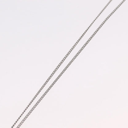 Christian Dior Vintage Logo Pendant Metal, Silver, Metal, Necklace