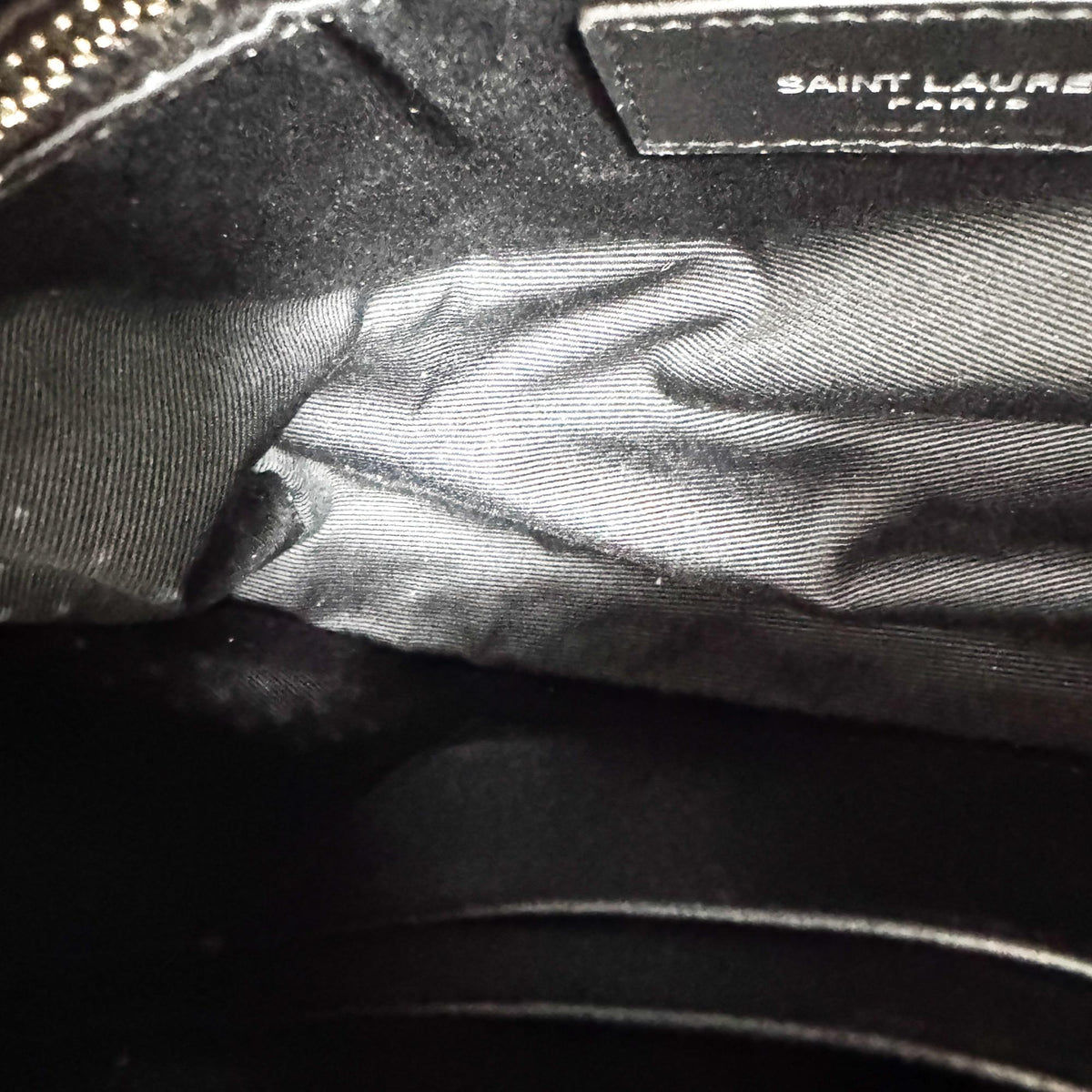 Saint Laurent Loulou Puffer Quilted Leather, Black, Leather, Shoulder Bag