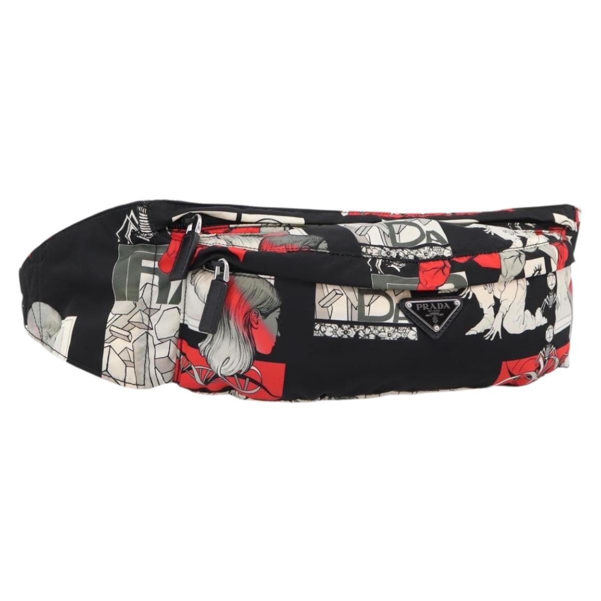 Prada Zip Waist Printed Tessuto, Multicolour, Nylon, Handbag