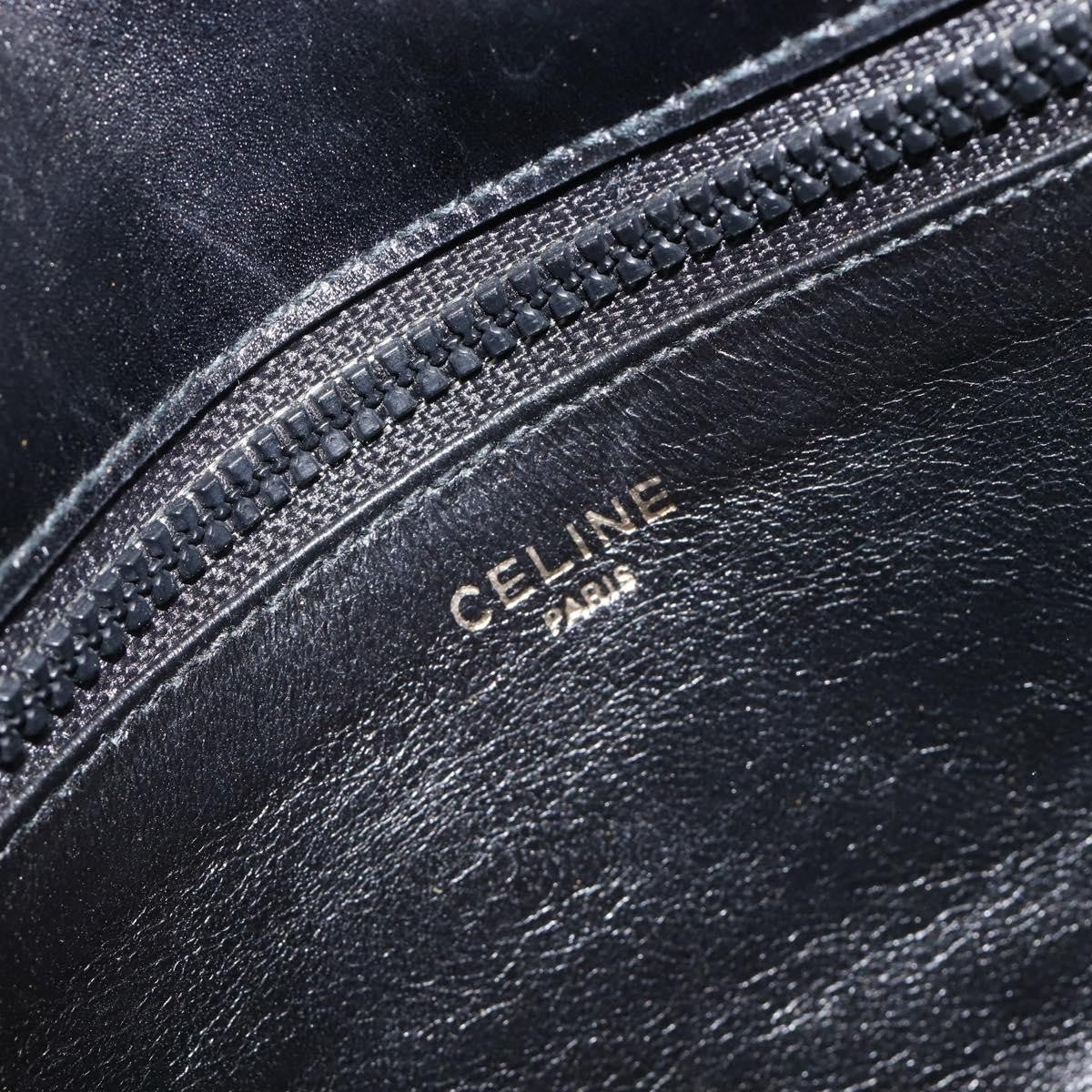 Celine Flap Shoulder Leather, Black, Leather, Shoulder Bag