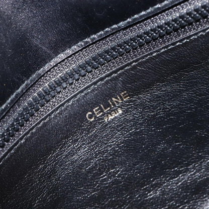 Celine Flap Shoulder Leather, Black, Leather, Shoulder Bag