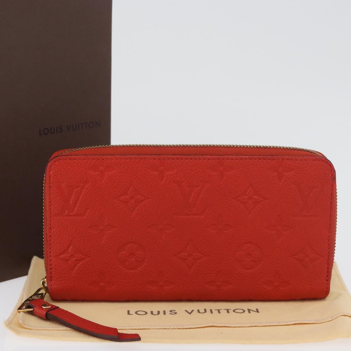 Louis Vuitton Portefeuille zippy Monogramme Empreinte Monogramme Empreinte, Orange, Leather, Wallet