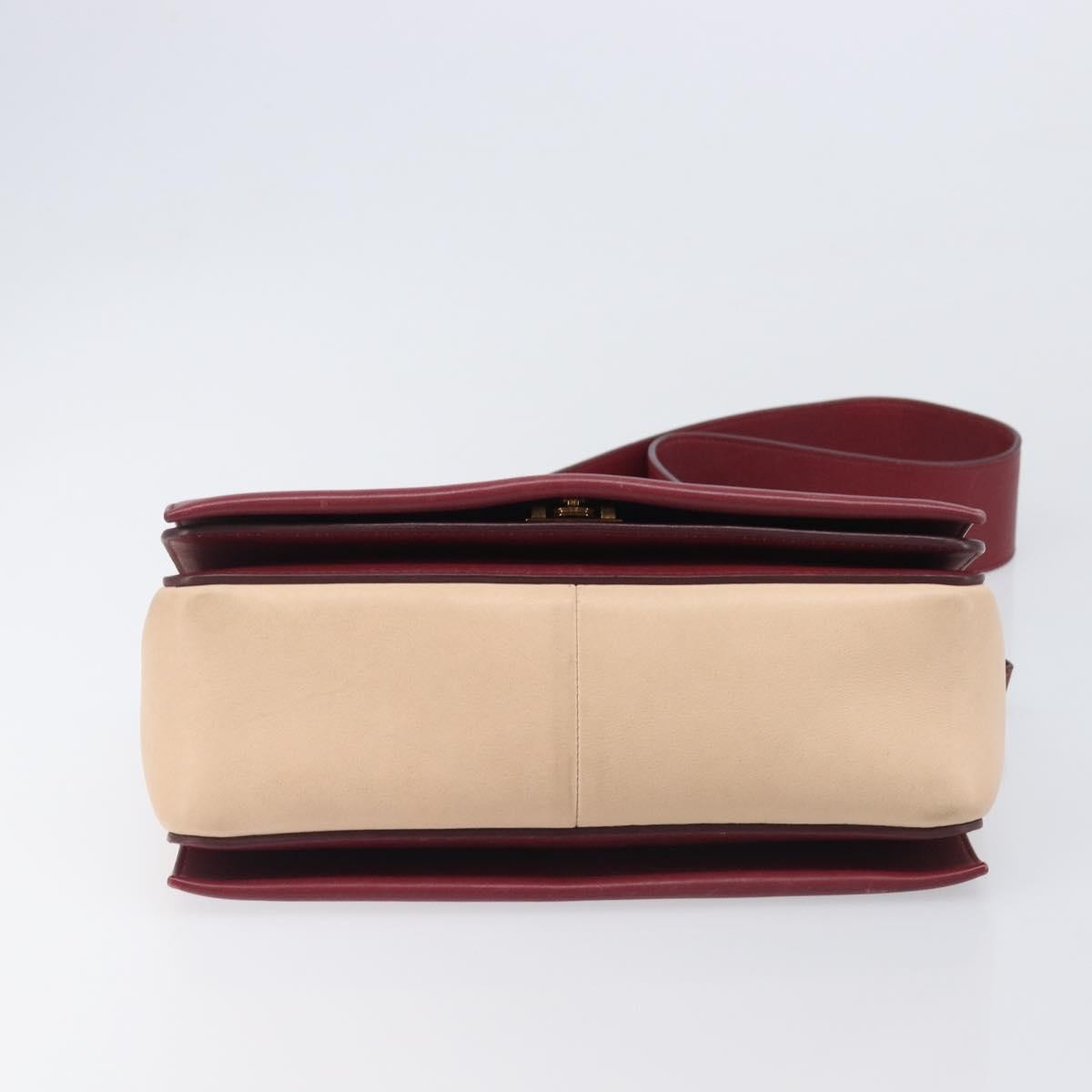 Celine Frame Leather, Beige, Leather, Shoulder Bag