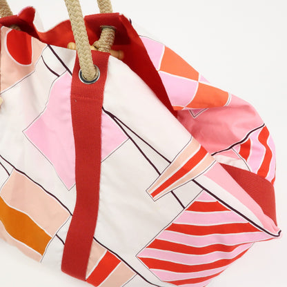 Hermes Drapeaux Au Vent Printed Canvas, Multicolour, Canvas, Handbag