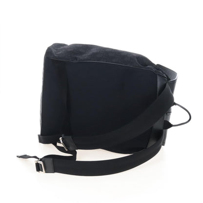 Christian Dior Motion Oblique Canvas with Leather, Black, Canvas, Backpack
