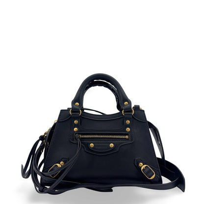 Balenciaga Neo Classic City Leather, Black, Leather, Handbag