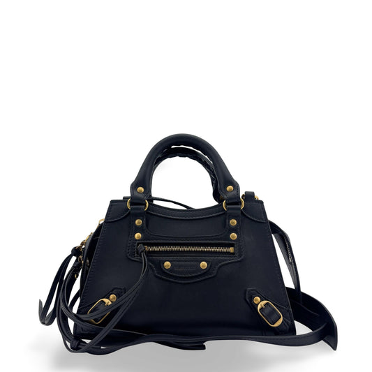 Balenciaga Neo Classic City Leather, Black, Leather, Handbag