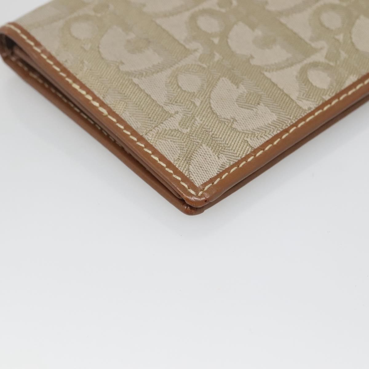 Christian Dior Zipped French Printed Leather, Green, Canvas, Wallet