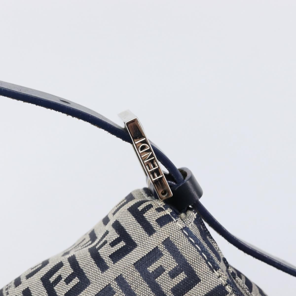 Fendi Zucchino Canvas Mamma Baguette Canvas, Navy, Canvas, Shoulder Bag