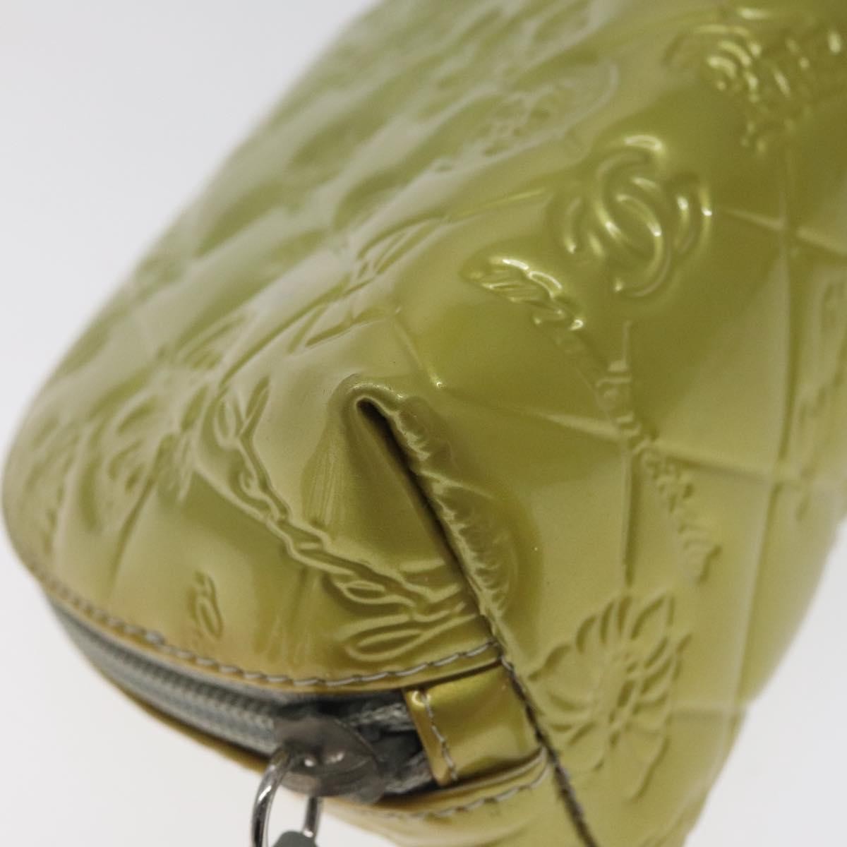 Chanel Vintage Toiletry Patent leather, Silver, Other, Clutch