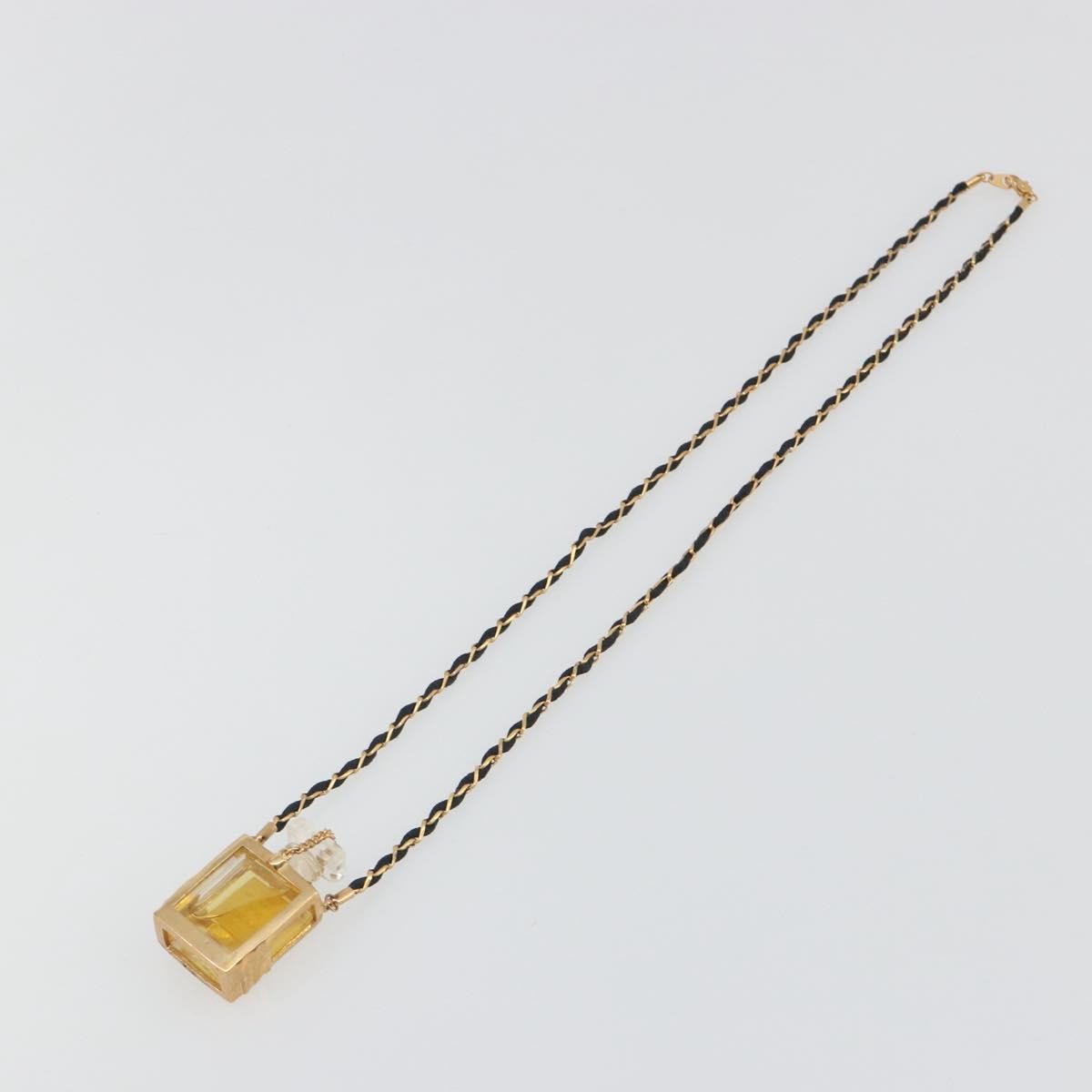 Chanel CC No.5 Perfume Bottle Pendant Metal, Gold, Metal, Necklace