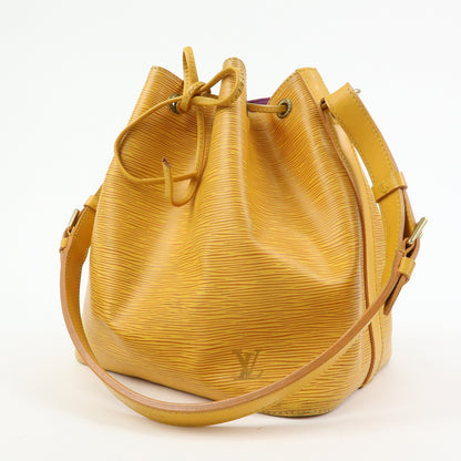 Louis Vuitton Petit Noe Epi Leather, Yellow, Leather, Handbag
