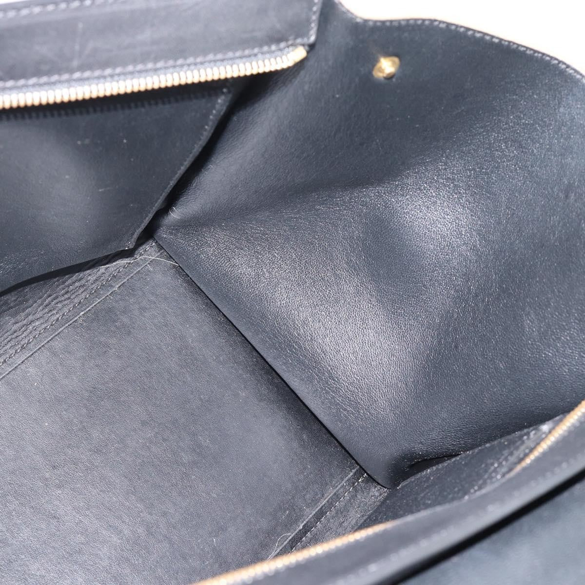 Celine Trapeze Leather with Suede, Blue, Leather, Handbag