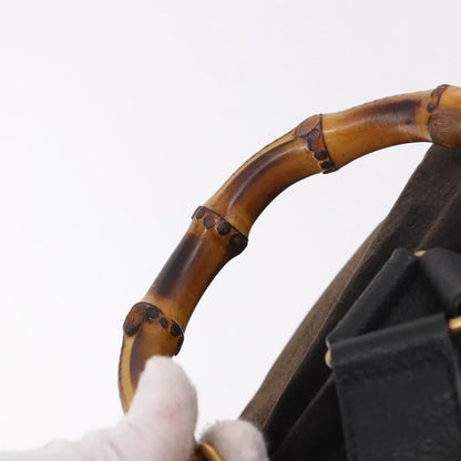 Gucci Vintage Bamboo Suede, Brown, Suede, Backpack
